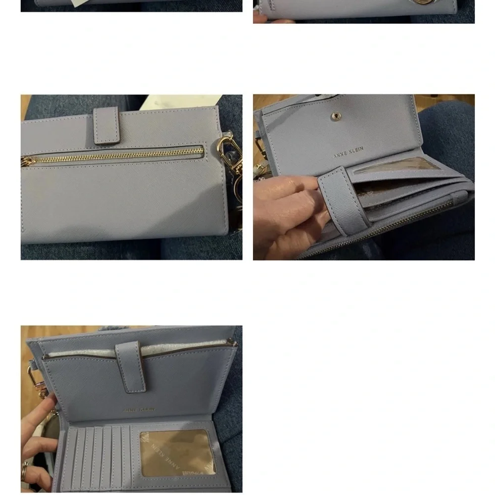 Anne Klein lavender wristlet wallet